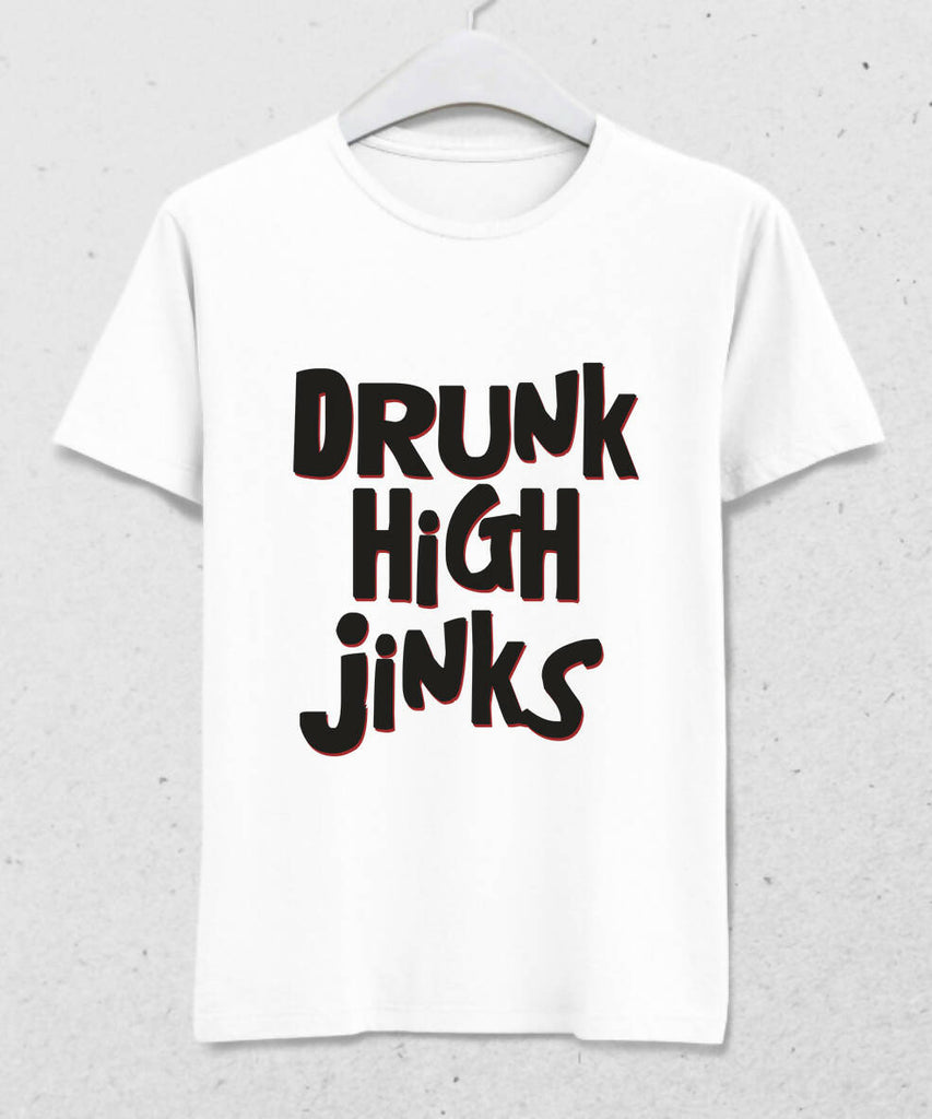 Drunk High Jinks Erkek Tişört Beyaz