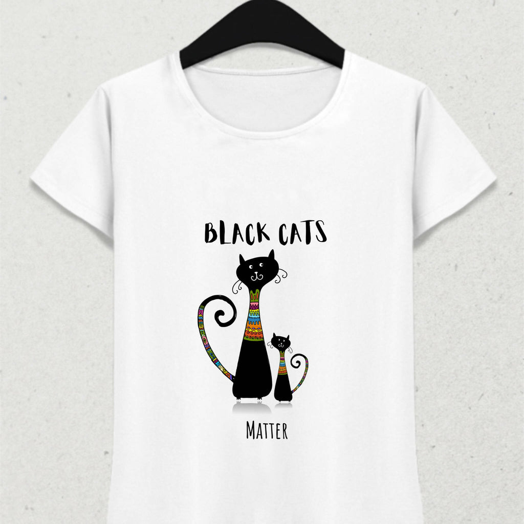 Black Cats Slogan T-Shirt