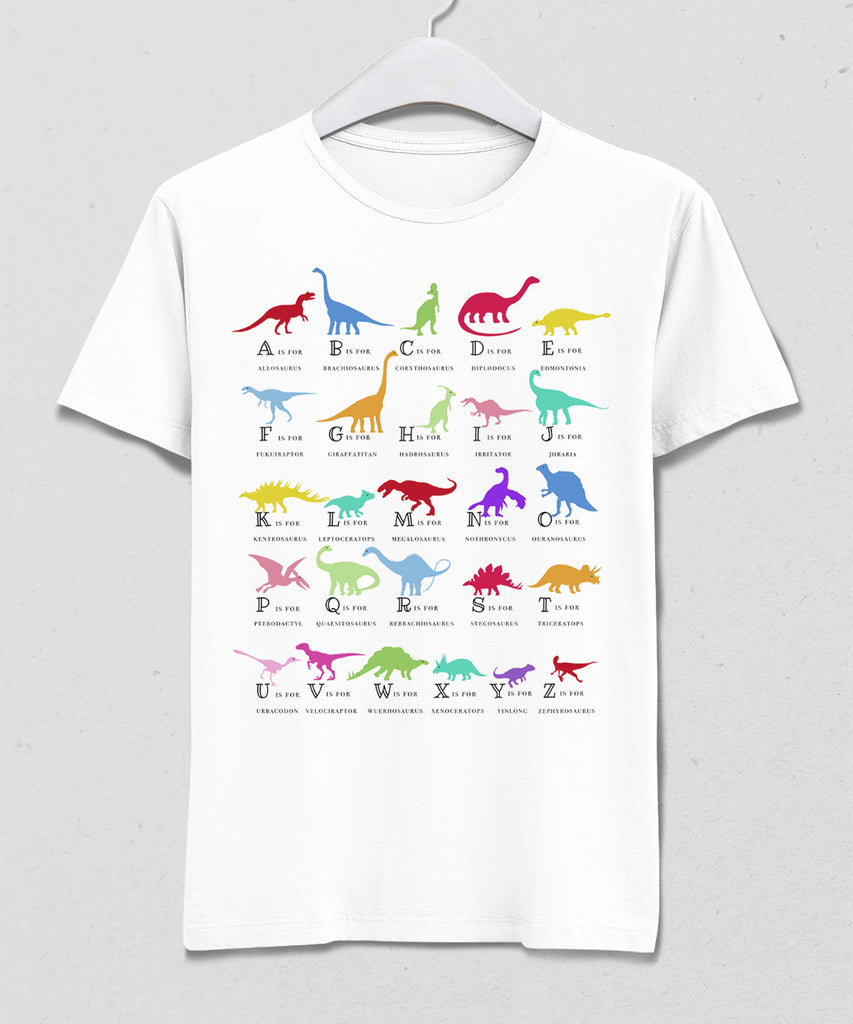 Dinosaur Alphabet erkek tişört - basmatik.com