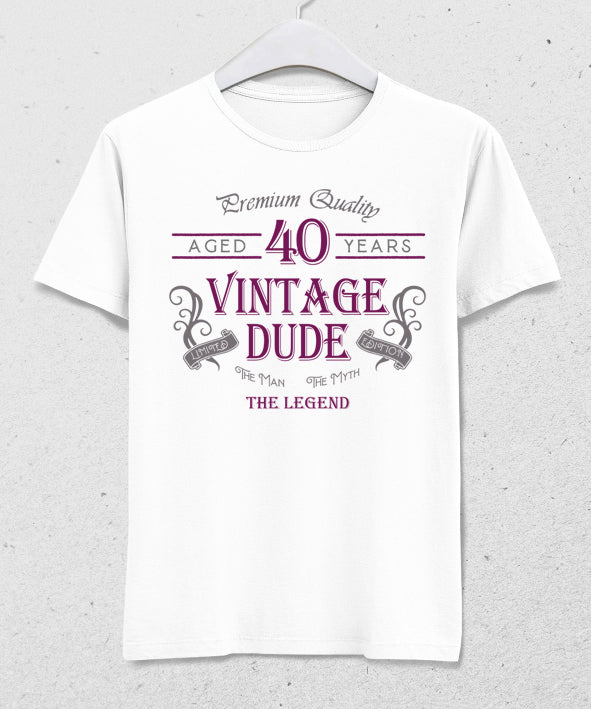 Dude doğum günü beyaz tişört - basmatik.com