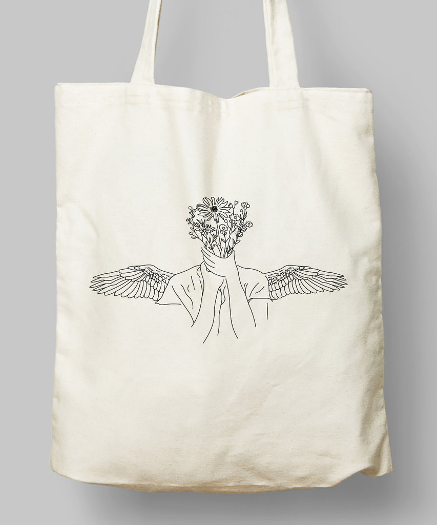 Flower Angel Bez Çanta - basmatik.com