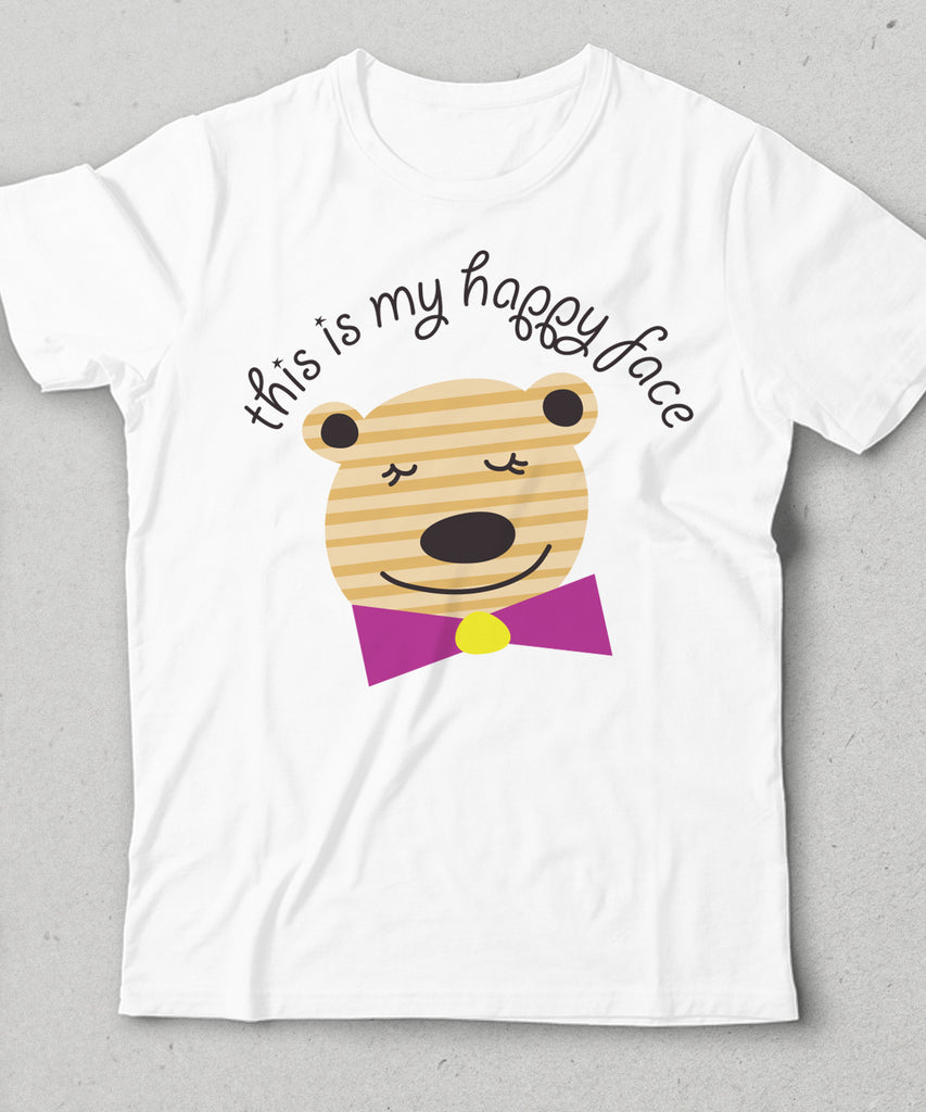 Happy face cocuk tişört - basmatik.com