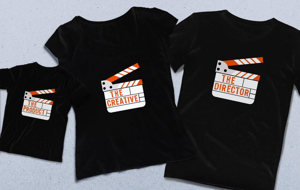 Klaket Anne baba çocuk siyah tişört seti - basmatik.com