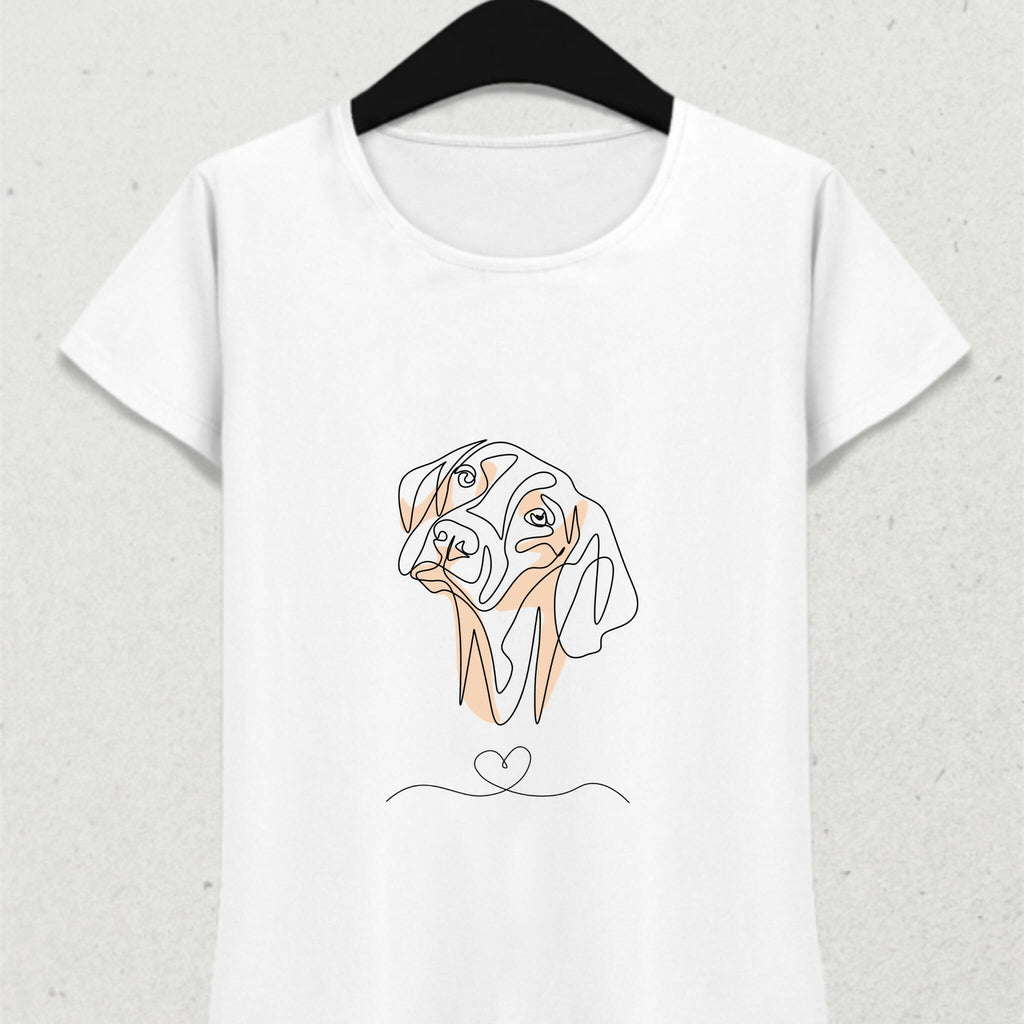 Minimal Tasarım Köpek Tişört