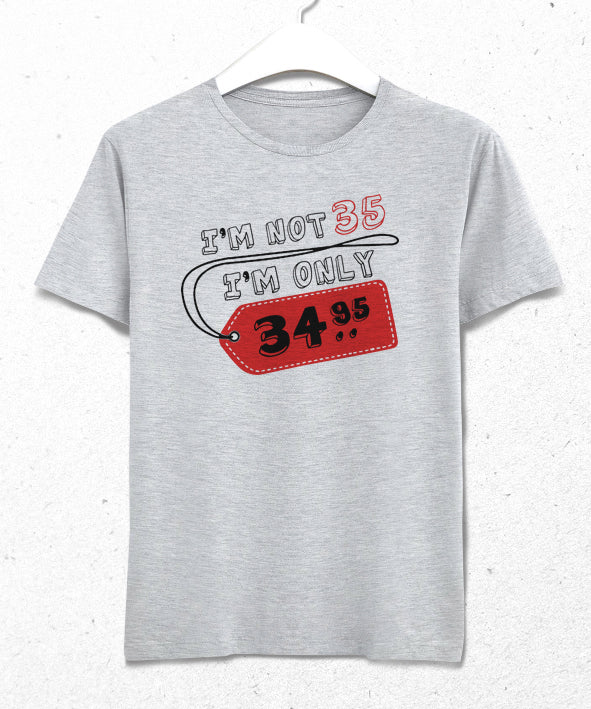 Label doğum günü gri tişört - basmatik.com