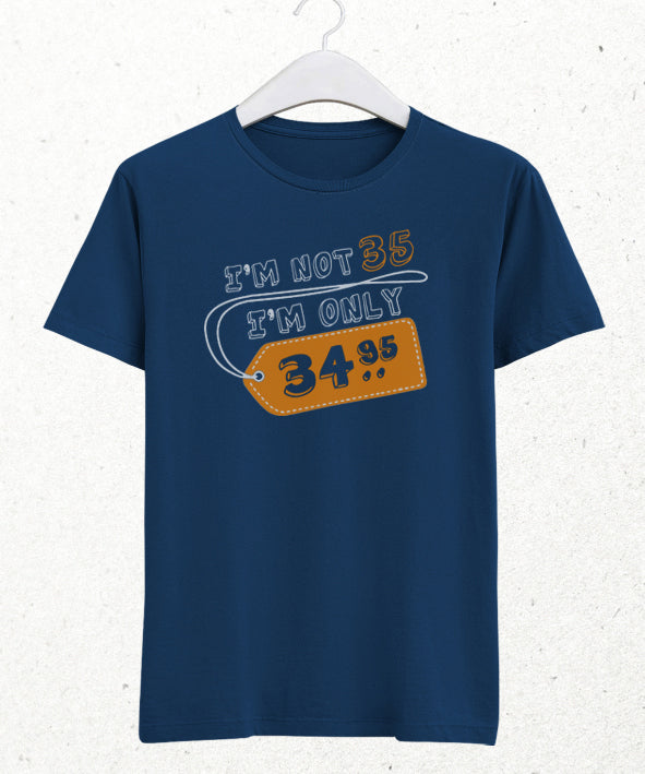 Label doğum günü indigo tişört - basmatik.com