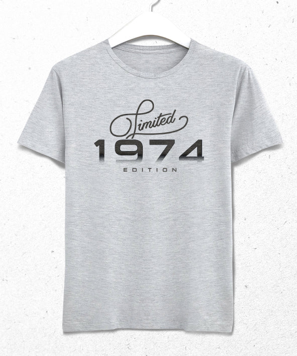 Limited doğum günü gri tişört - basmatik.com