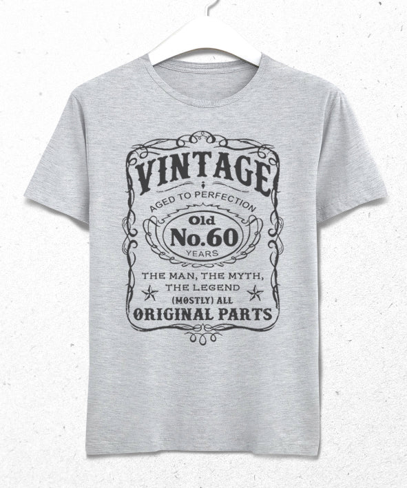 No60 doğum günü gri tişört - basmatik.com