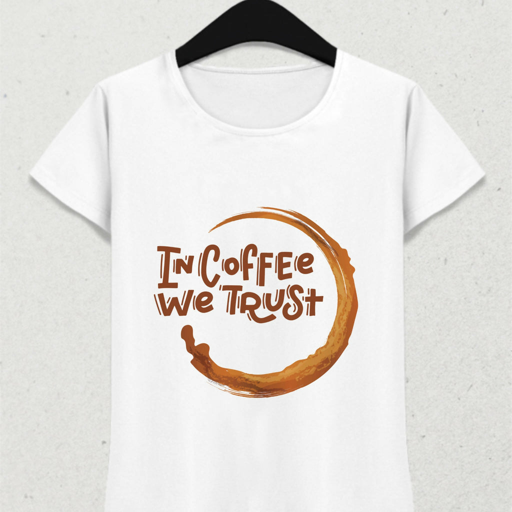 In Coffee We Trust Coffee Themed Tshirt