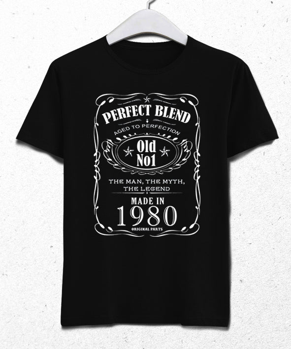 Old no doğum günü siyah tişört - basmatik.com