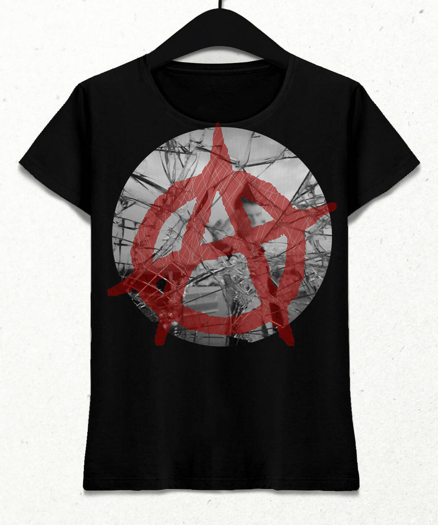 Anarşi Kadın Siyah Tişört