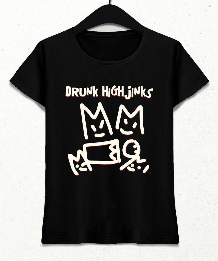 Drunk High Jinks HGÖ Kapak (Büyük) Kadın Tişört