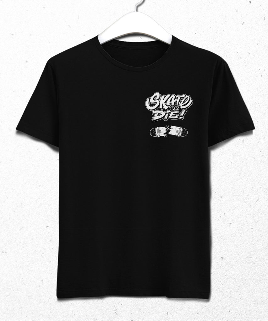 Skate or Die siyah tişört - basmatik.com