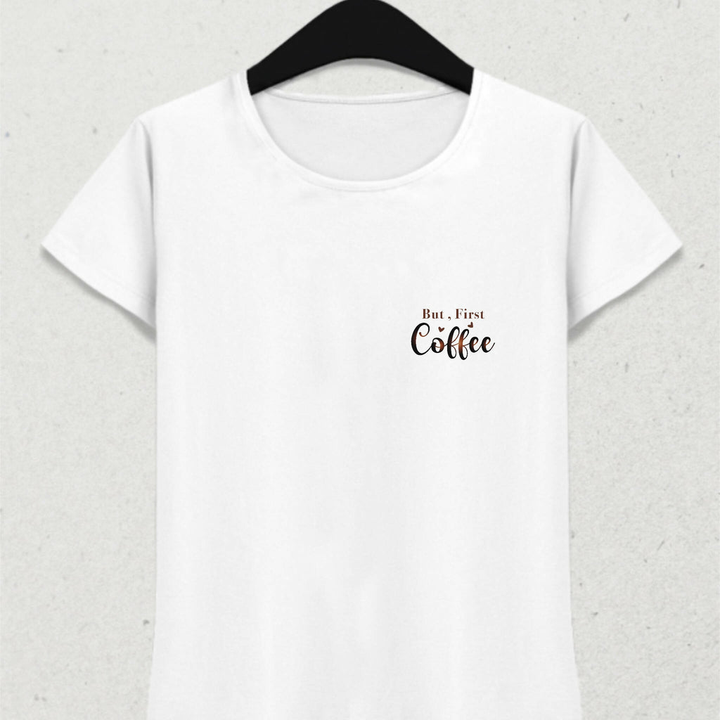 But First Coffee Coffee Lover Minimalist T-Shirt