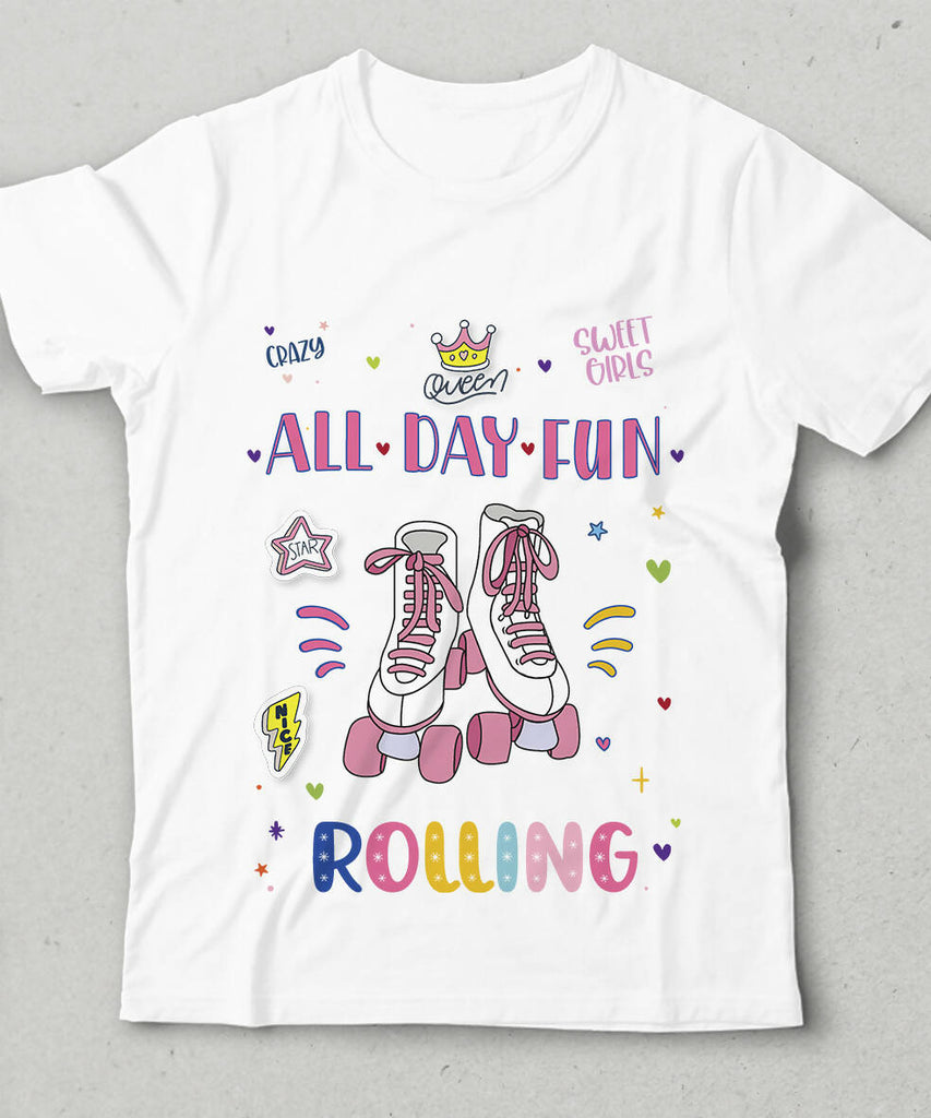 All Day Fun Bisiklet yaka Kısa Kollu Tişört