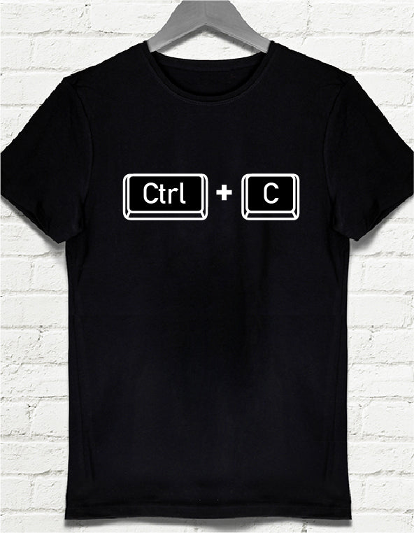 Ctrl C siyah tshirt - basmatik.com