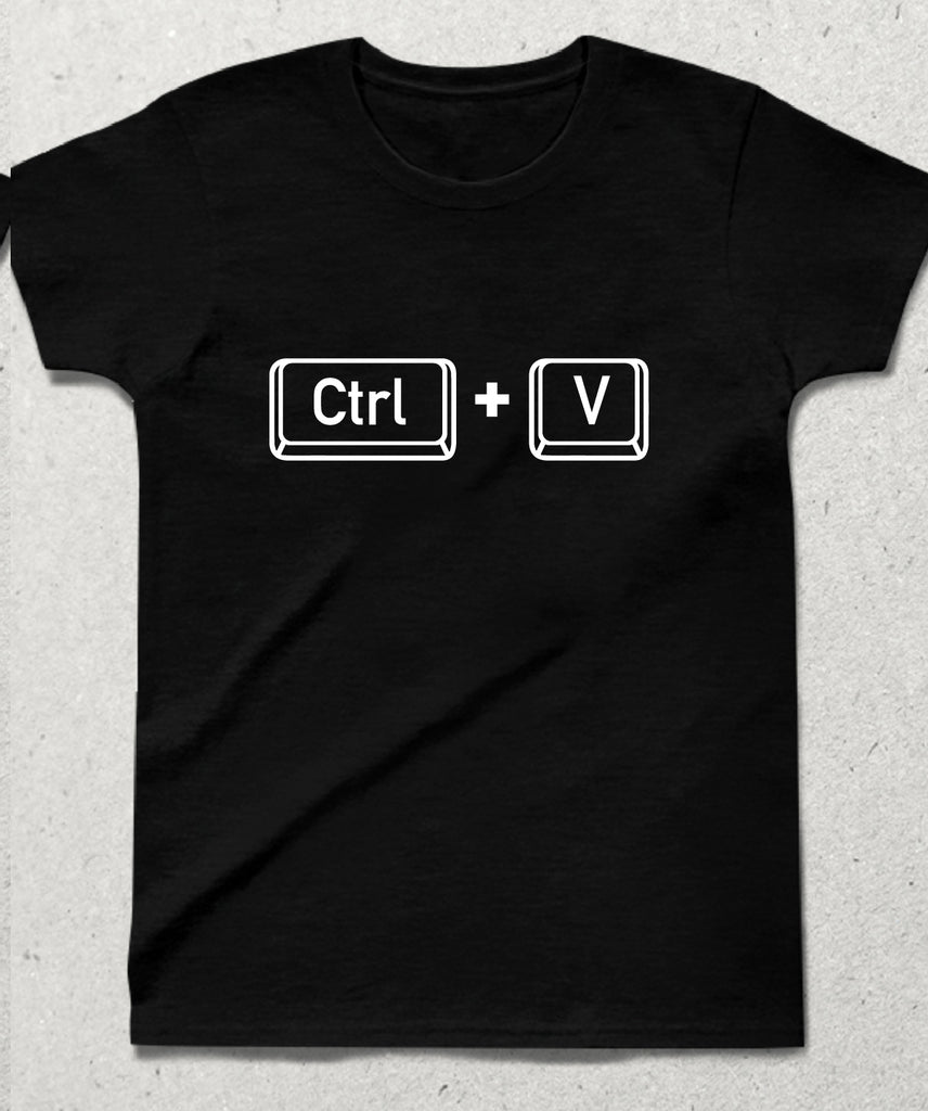 Ctrl V siyah çocuk tişört - basmatik.com