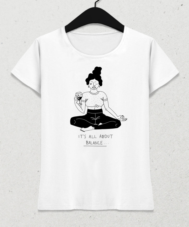 Balance yoga tişört - basmatik.com