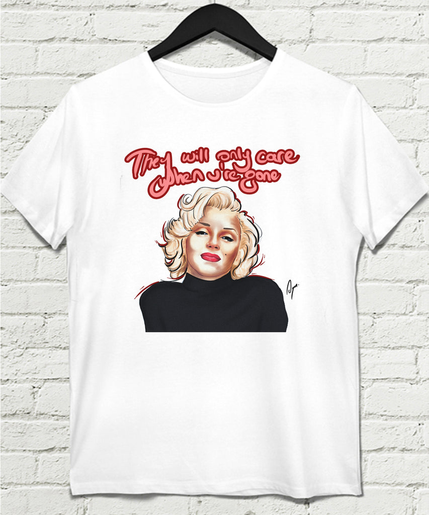 Marilyn Monroe Beyaz Tişört - basmatik.com