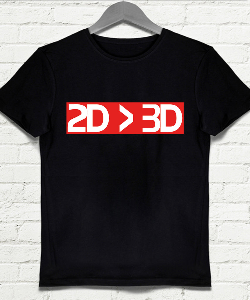 2D-3D Siyah Erkek Tshirt - basmatik.com