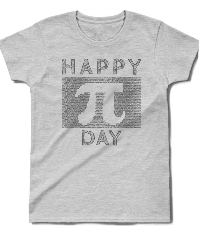 Happy Pi gri Çocuk tişört - basmatik.com