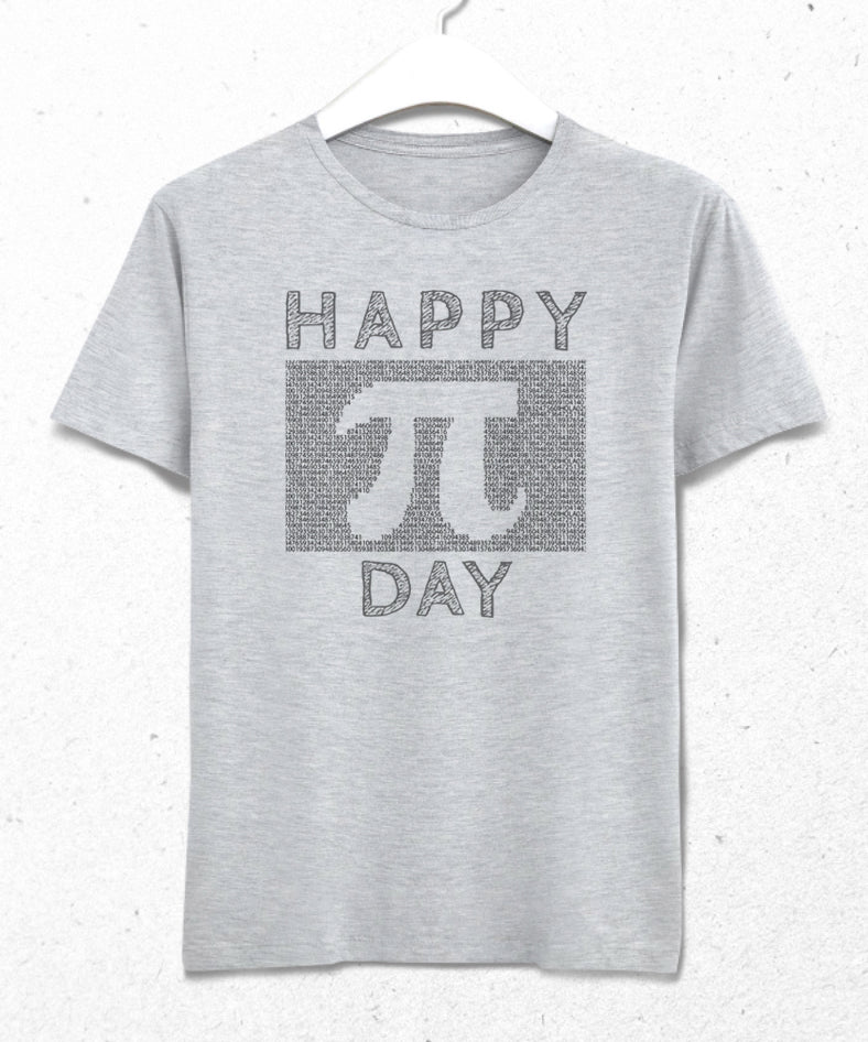 Happy pi erkek gri tişört - basmatik.com