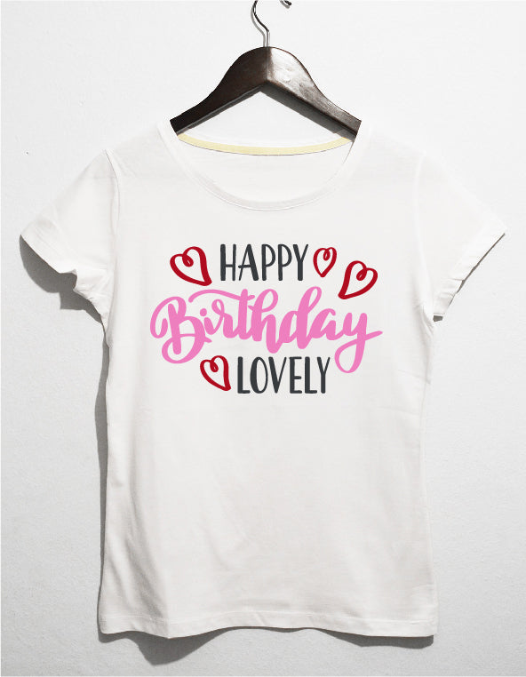 Lovely kadın doğum günü tişört - basmatik.com