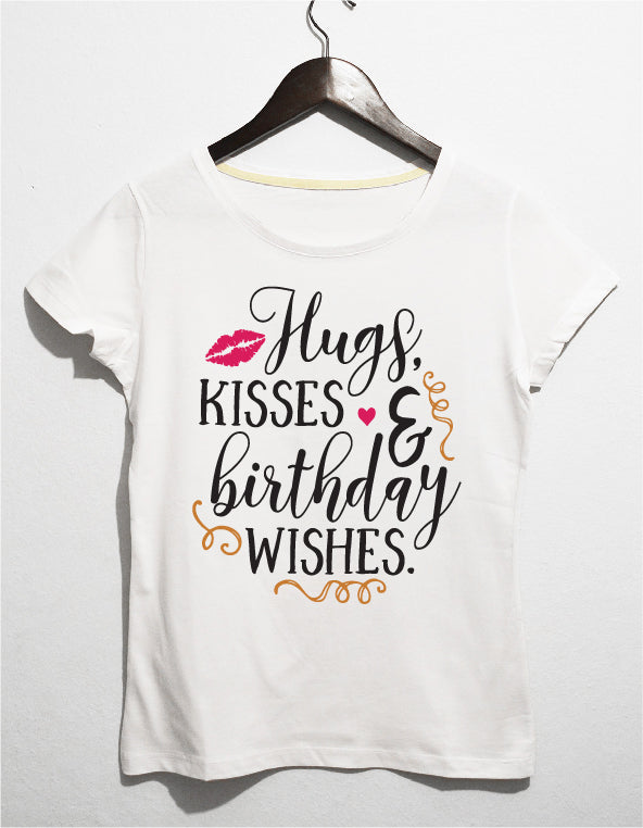 Kisses kadın doğum günü tişört - basmatik.com