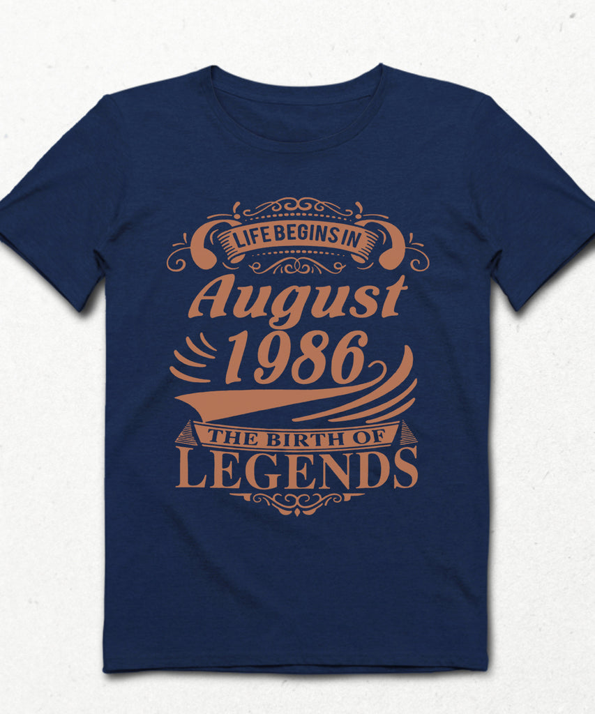 Life Begins indigo doğum günü tshirt - basmatik.com