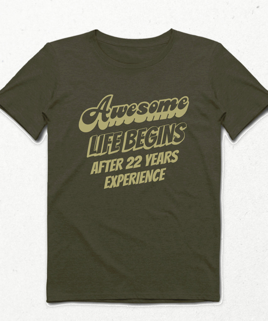 Experince haki doğum günü tişört - basmatik.com