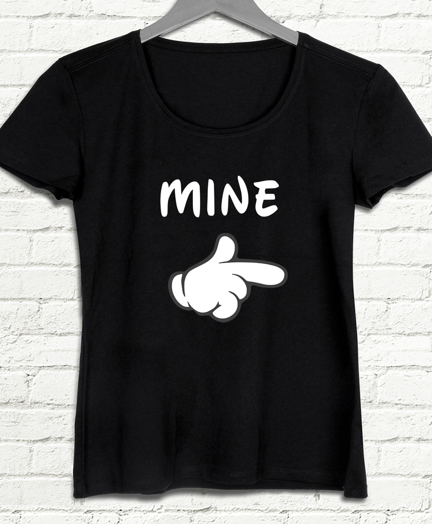 mine siyah Kadın tshirt - basmatik.com
