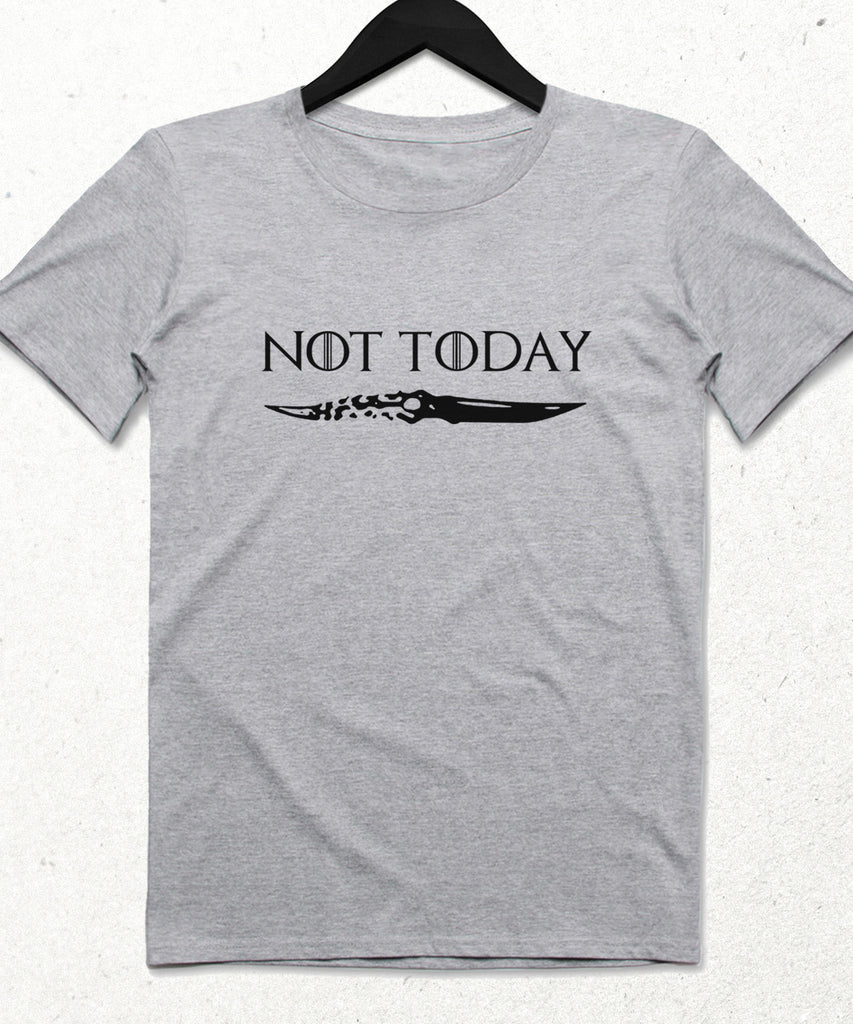 Not today gri erkek tişört - basmatik.com