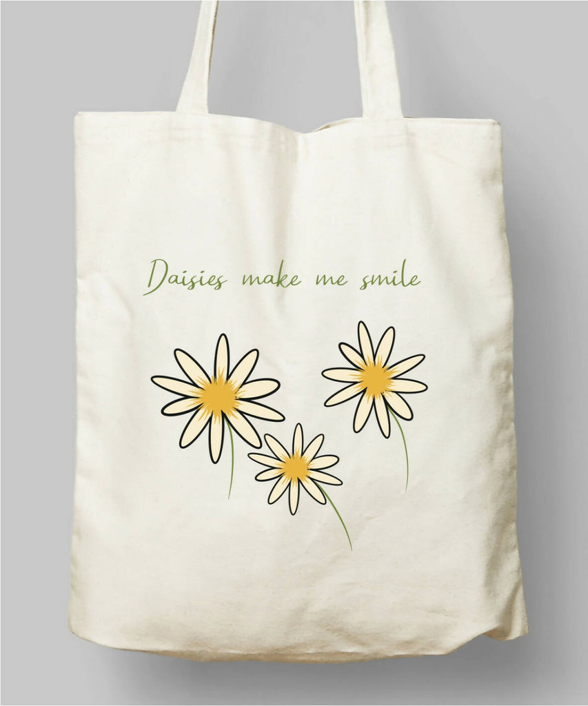 Daisies Make You Smile Cloth Bag
