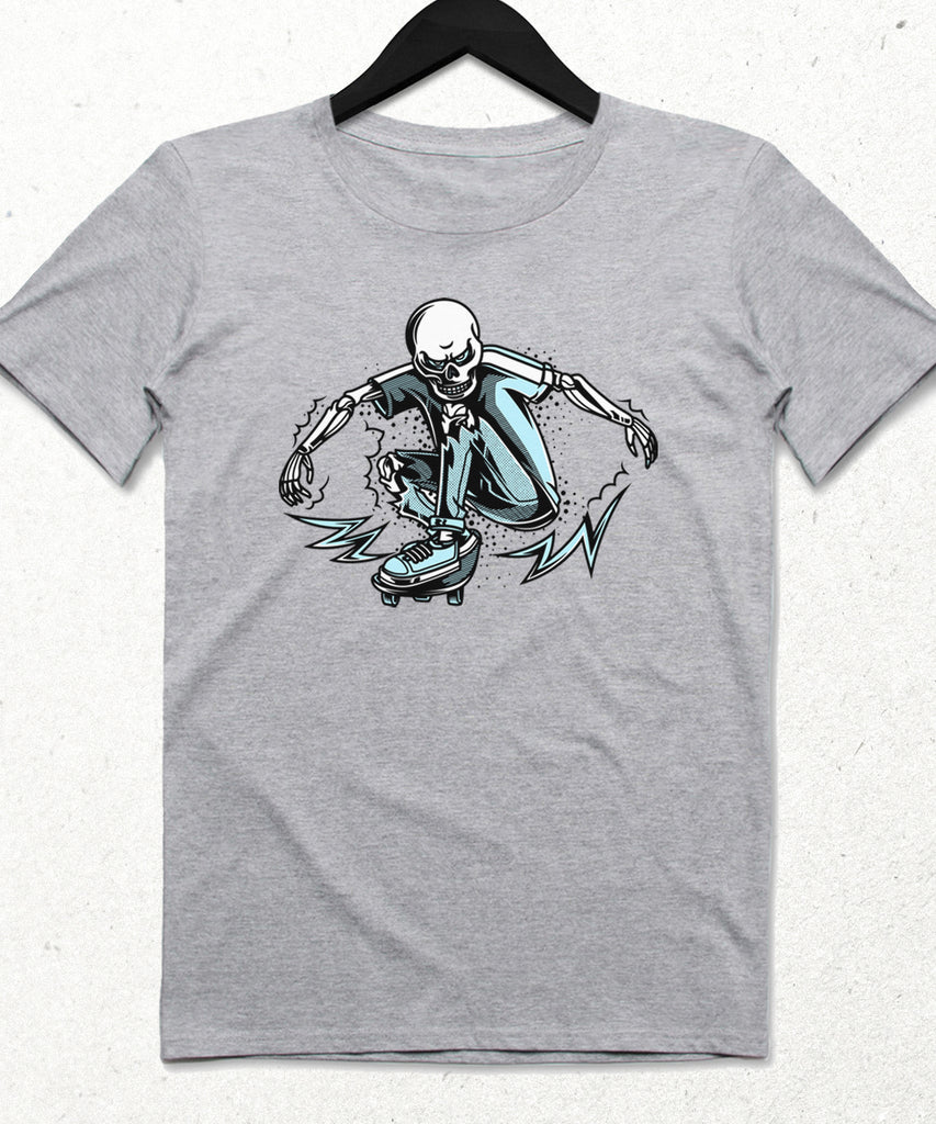 Skate Gri Erkek Tişört - basmatik.com