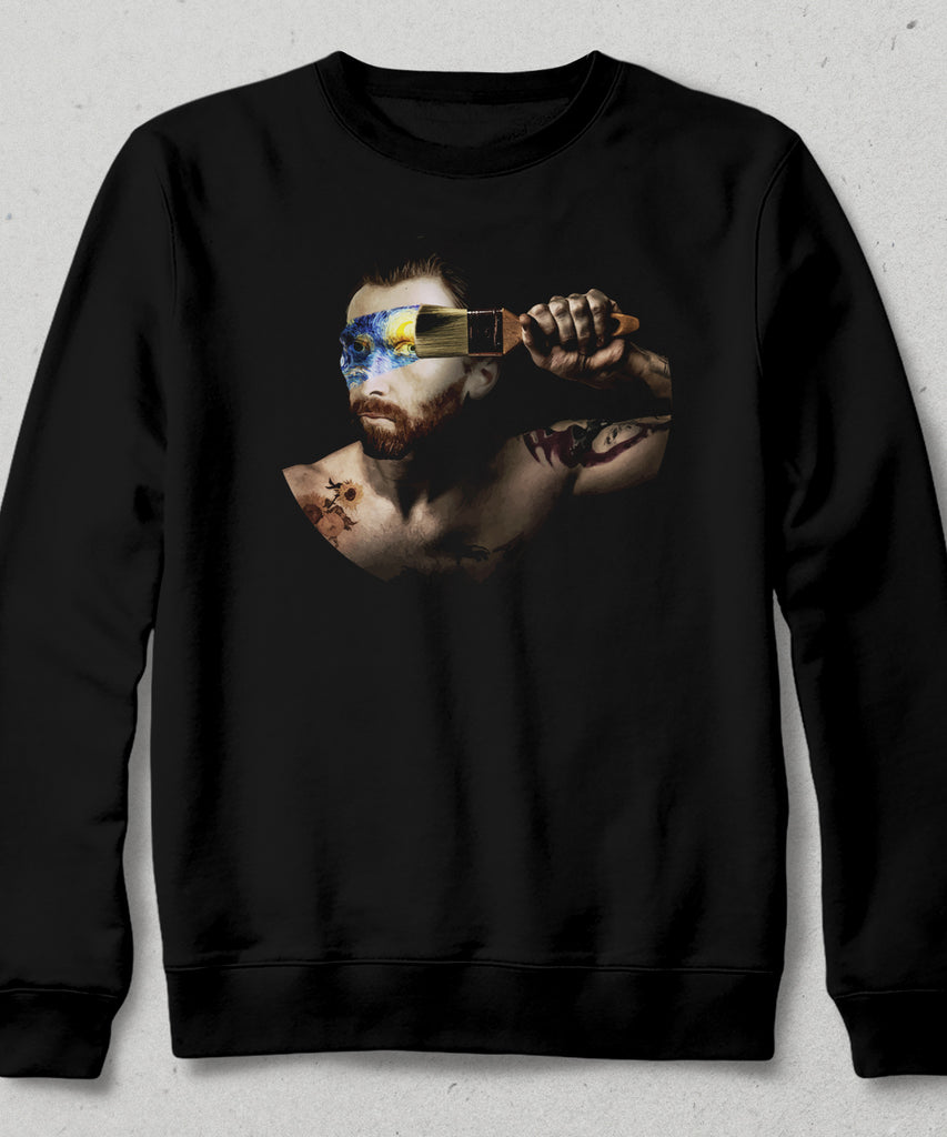 Van Gogh Siyah Sweatshirt - basmatik.com