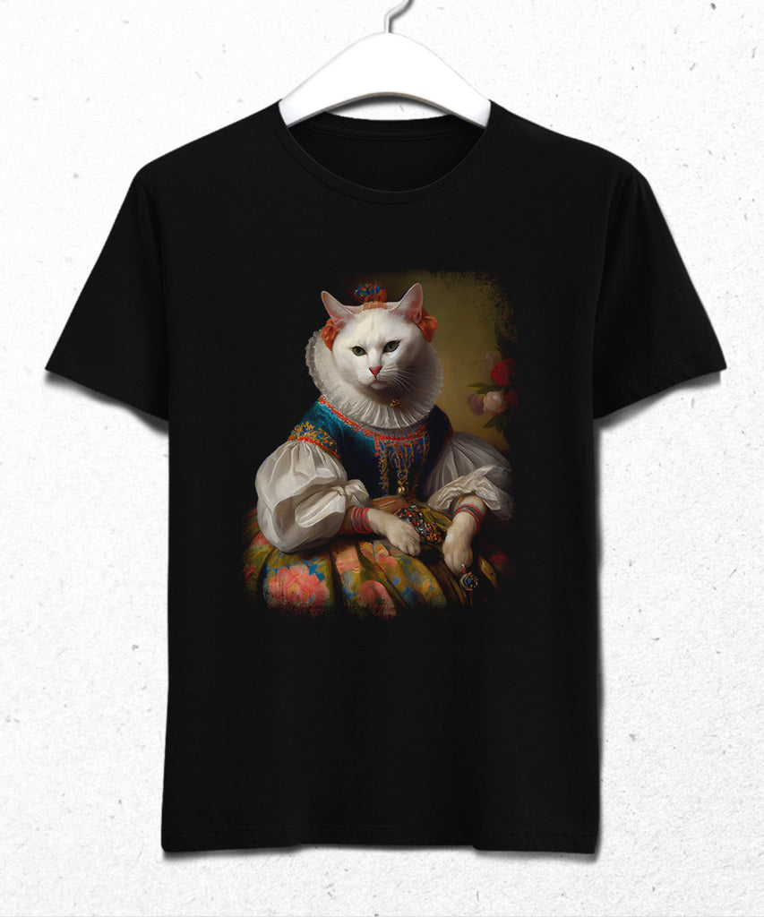 White princess cat tişört