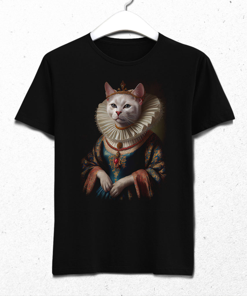 White queen cat tişört