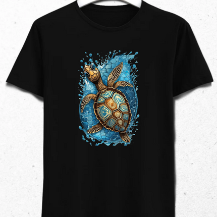 Sevimli Su Kaplumbağası Erkek Tişört
