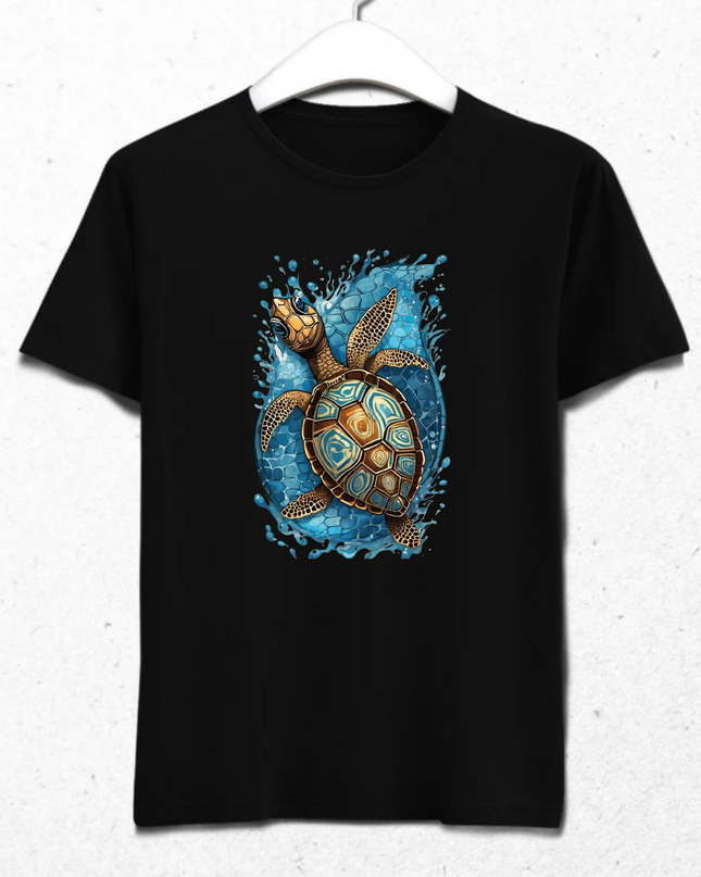 Sevimli Su Kaplumbağası Erkek Tişört