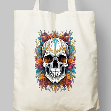Colorful Skull Canvas Bag 