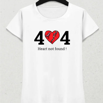 404 Heart Not Found Kadın Tişört