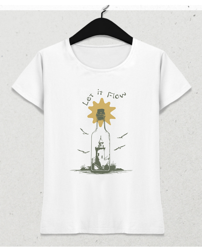 LET IT FLOW Tişört - Kadın Kısa Kol