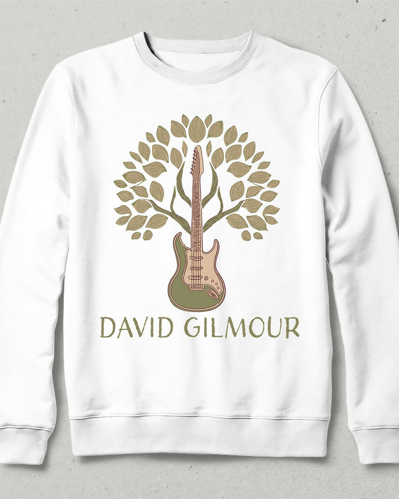 DAVID GILMOUR KAPŞONSUZ SWEATSHIRT BEYAZ 