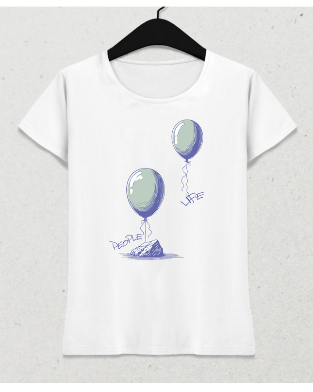 PEOPLE AND LIFE - Tişört Kadın Kısa Kol