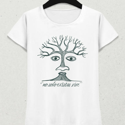 EXISTAS Kadın Beyaz Tişört