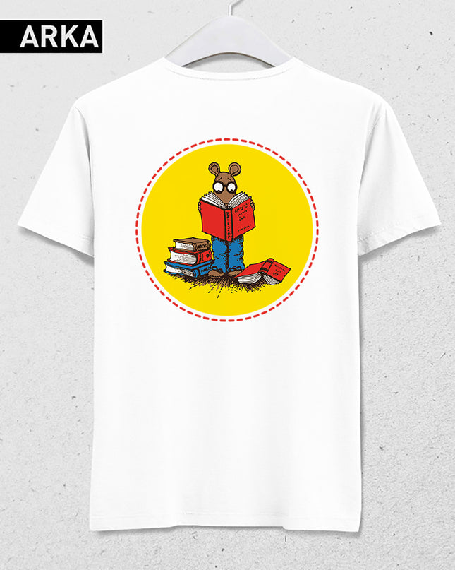 Arthur and friends ön-arka baskılı erkek tişört