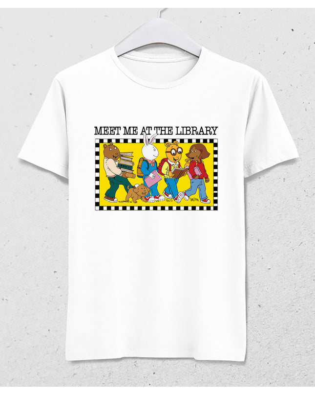 Arthur and friends ön-arka baskılı erkek tişört