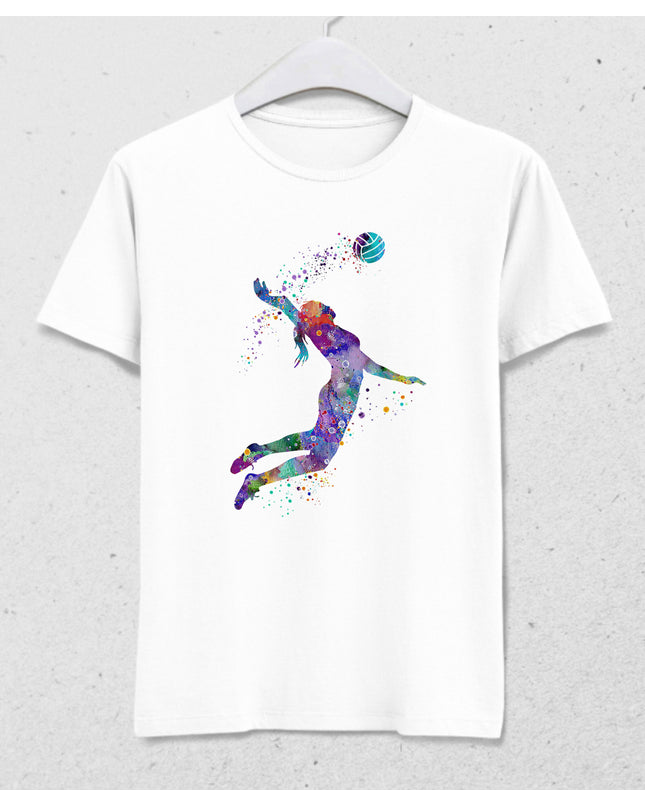 Colorful volleyball t-shirt