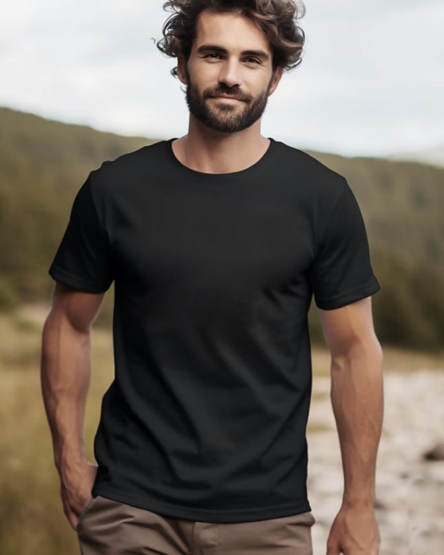 special design men's black tshirt 