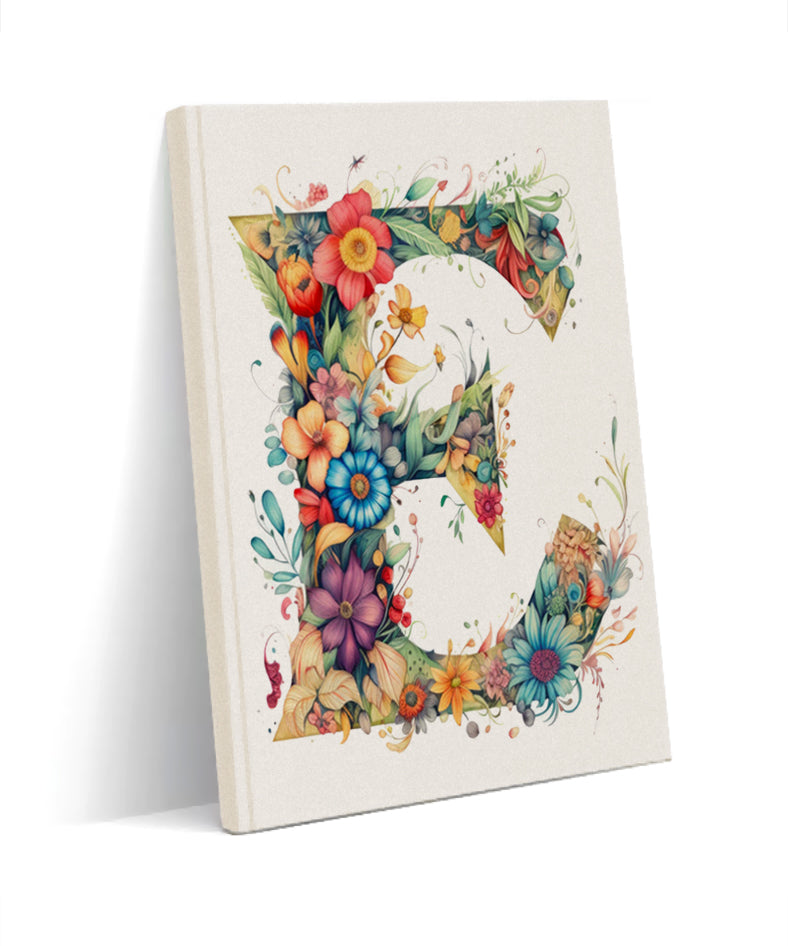 Decorative letter E notebook